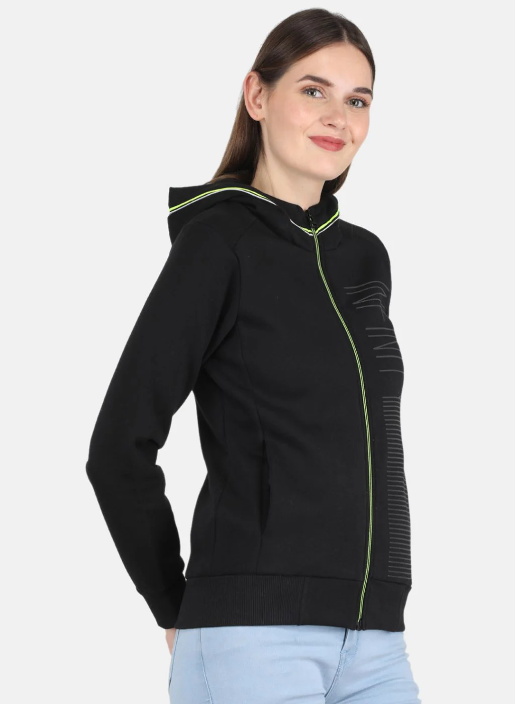 Women Black Printed Sweatshirt - Image 6