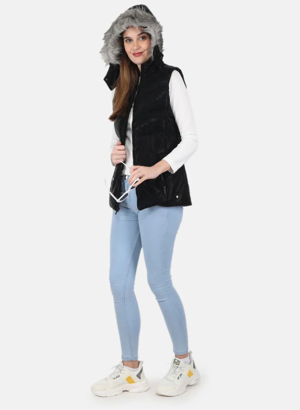 Women Black Parka Jacket - Image 4