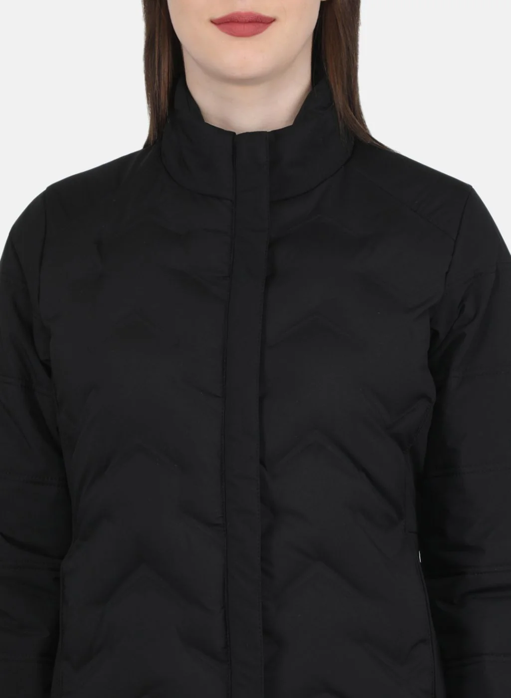 Women Black Solid Jacket - Image 5