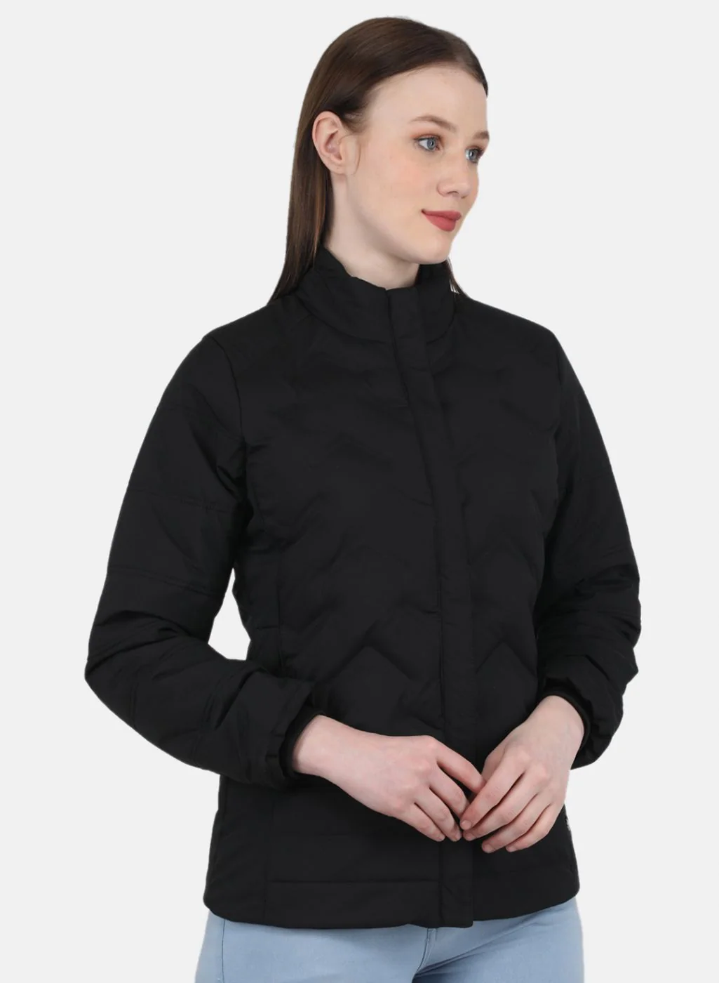 Women Black Solid Jacket - Image 6