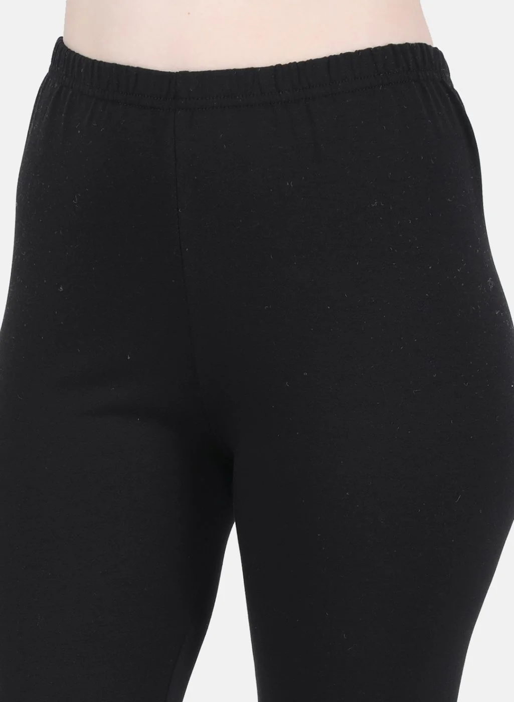 Women Black Solid Legging - Image 5
