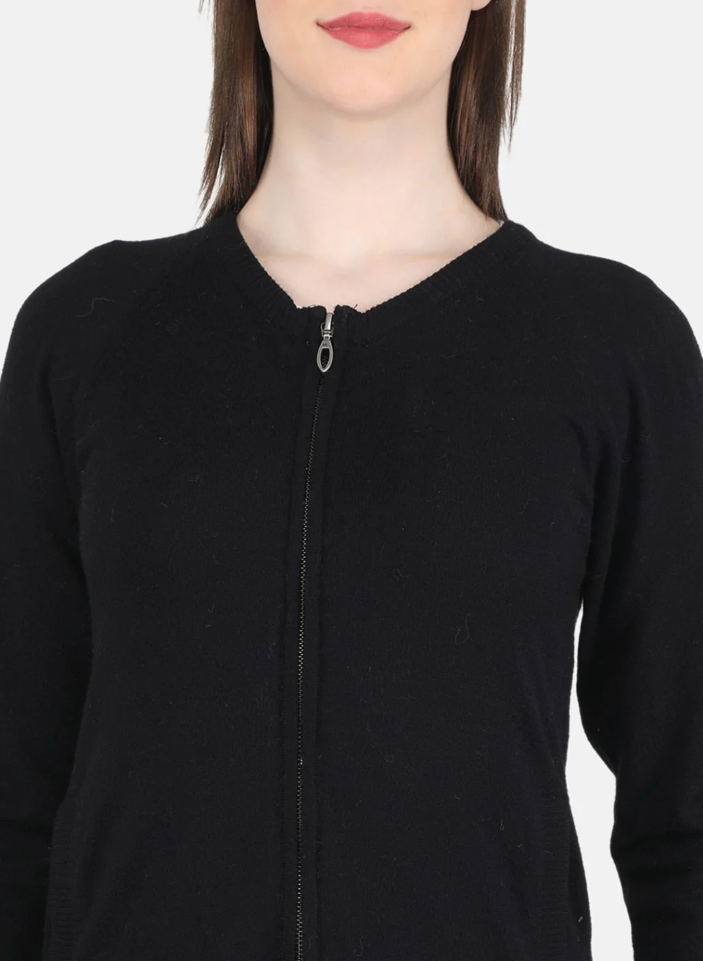 Women Black Solid Pullover - Image 5