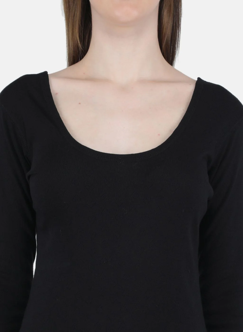 Women Black Solid Thermal Vest - Image 5