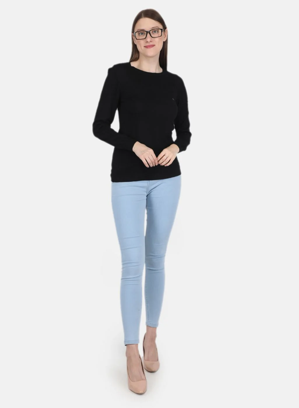 Women Black Solid Top - Image 4