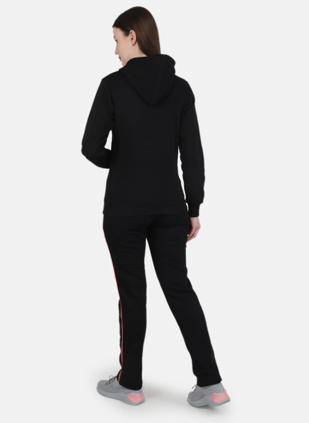 Women Black Solid Tracksuit - Image 3
