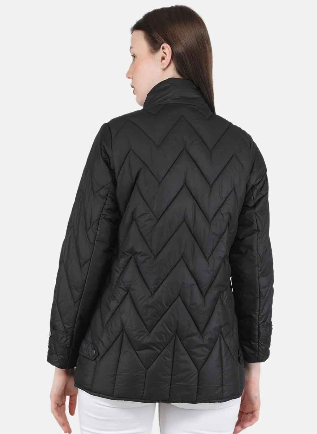 Women Black Stripe Jacket - Image 3