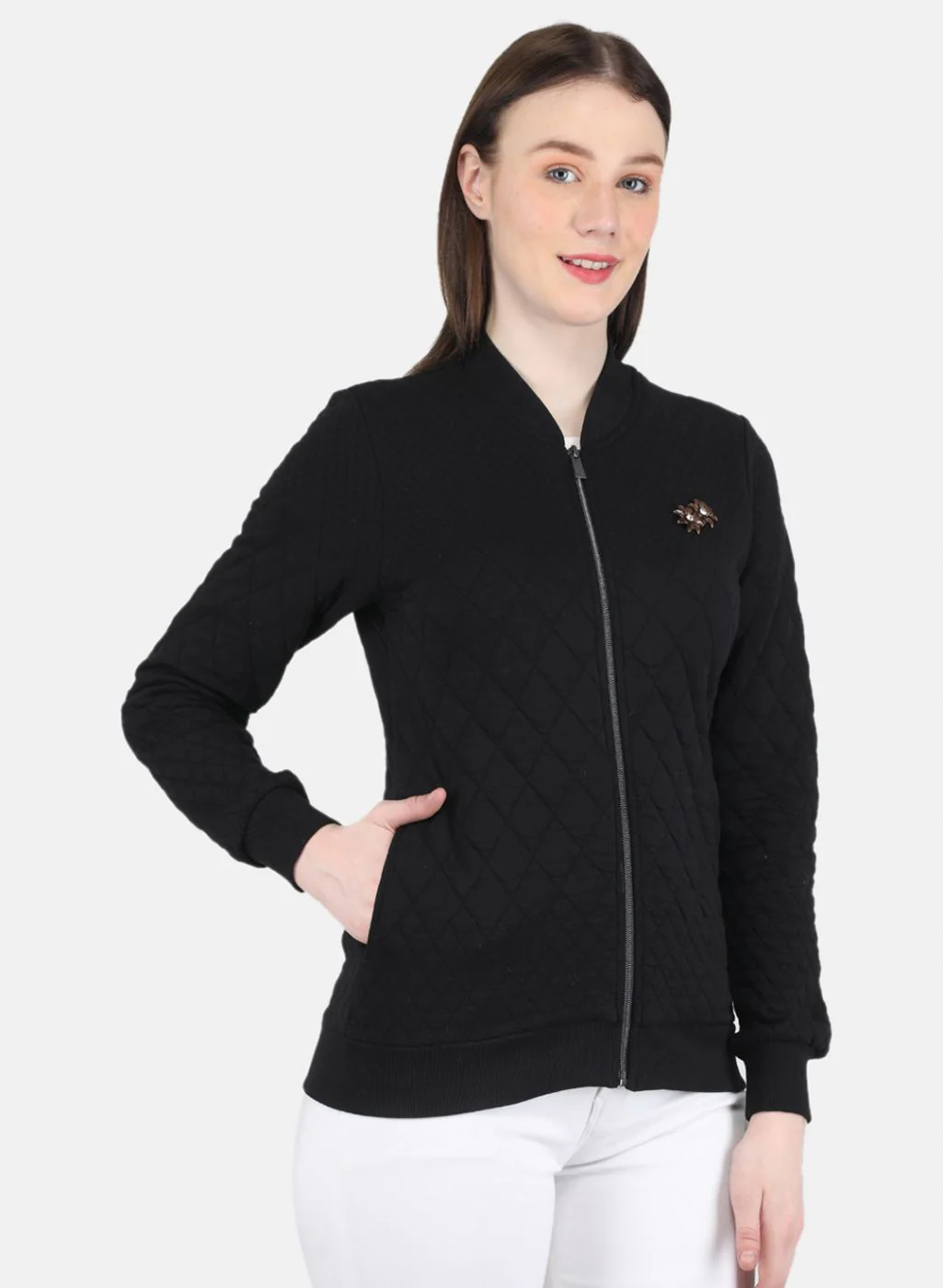 Women Black Zig-Zag Sweatshirt - Image 6