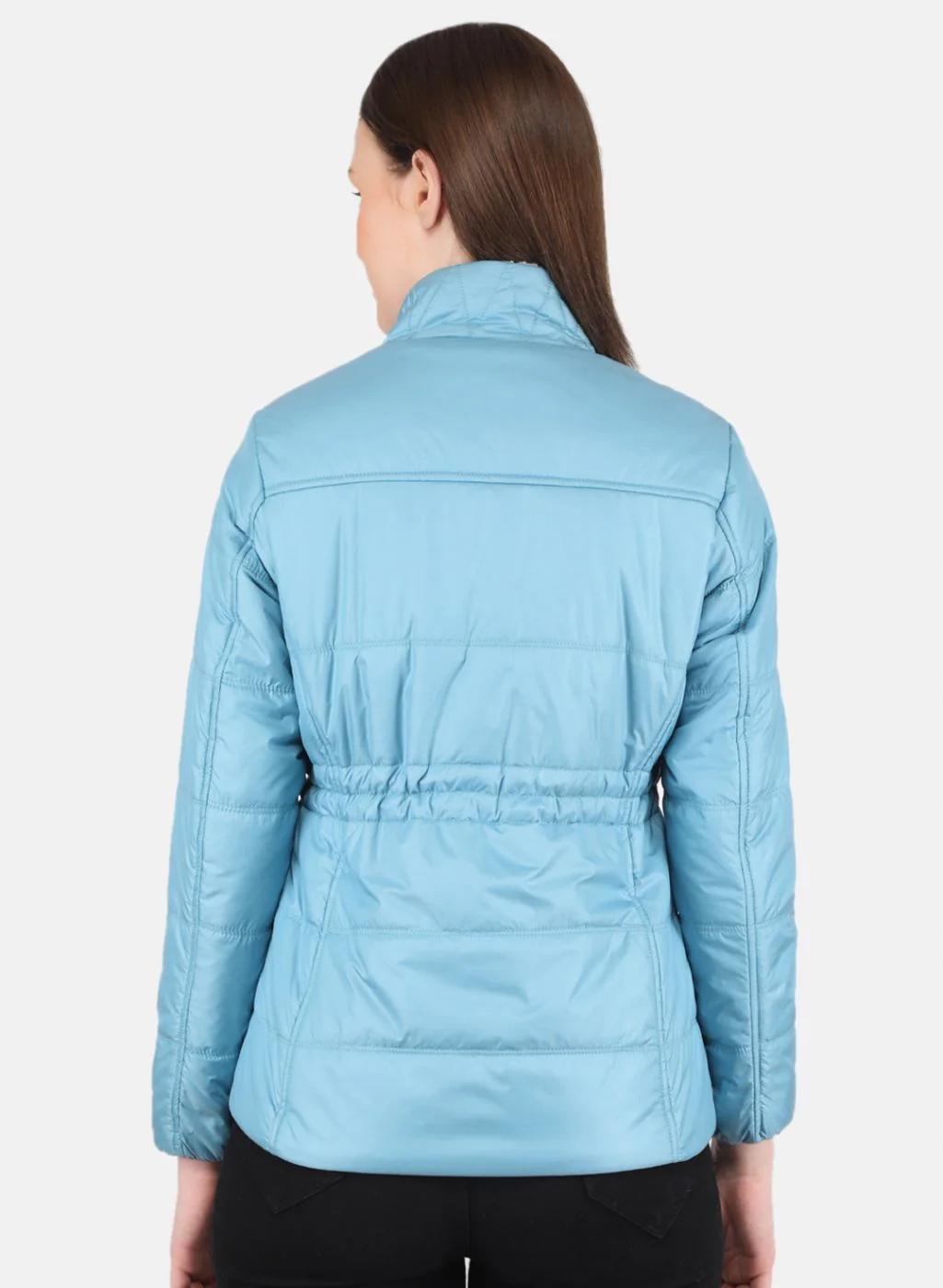 Women Blue Puffer Jacket - Image 3