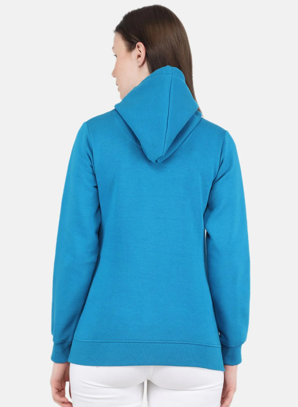 Women Blue Embroidered Sweatshirt - Image 3