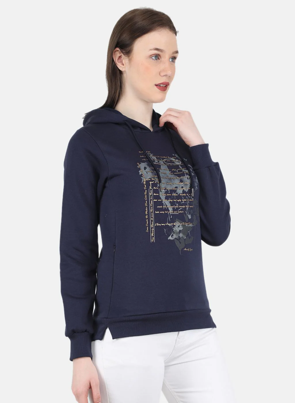 Women Blue Printed Sweatshirt - Image 6