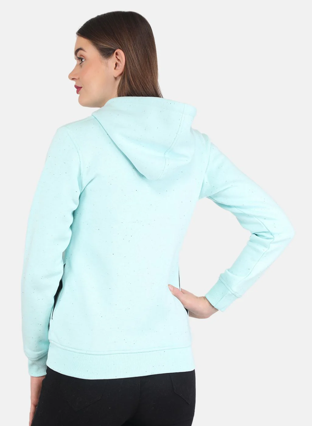 Women Blue Printed Sweatshirt - Image 3