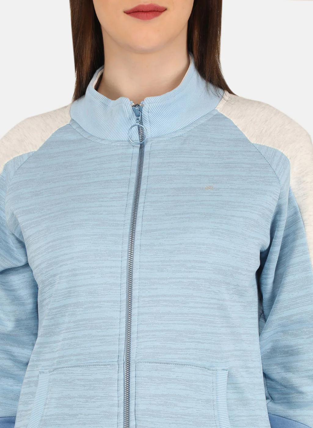 Women Blue Printed Tracksuit - Image 6