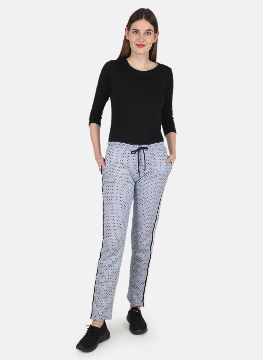 Women Blue Regular Fit Winter Lower - Image 4
