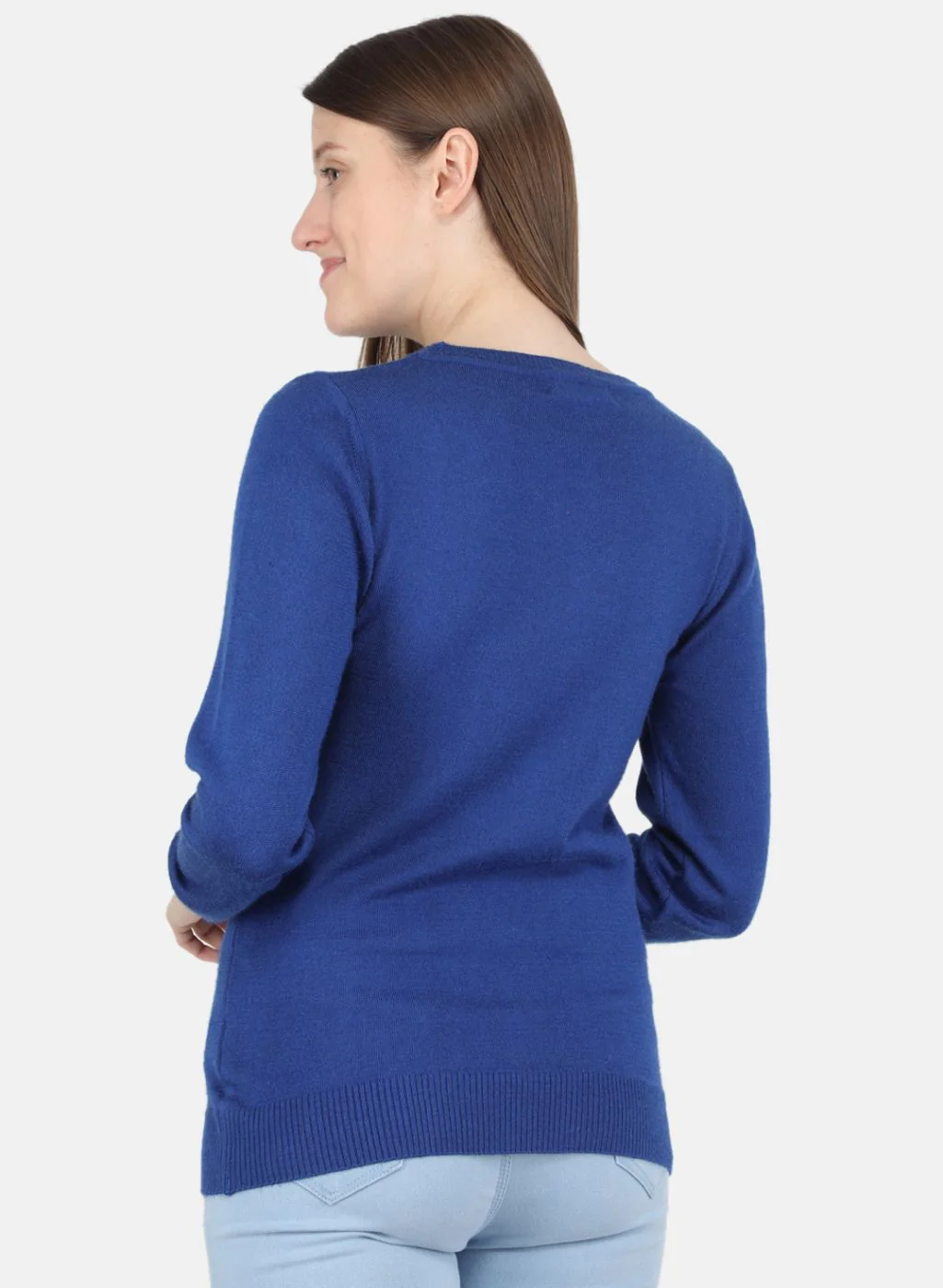 Women Blue Solid Top - Image 3