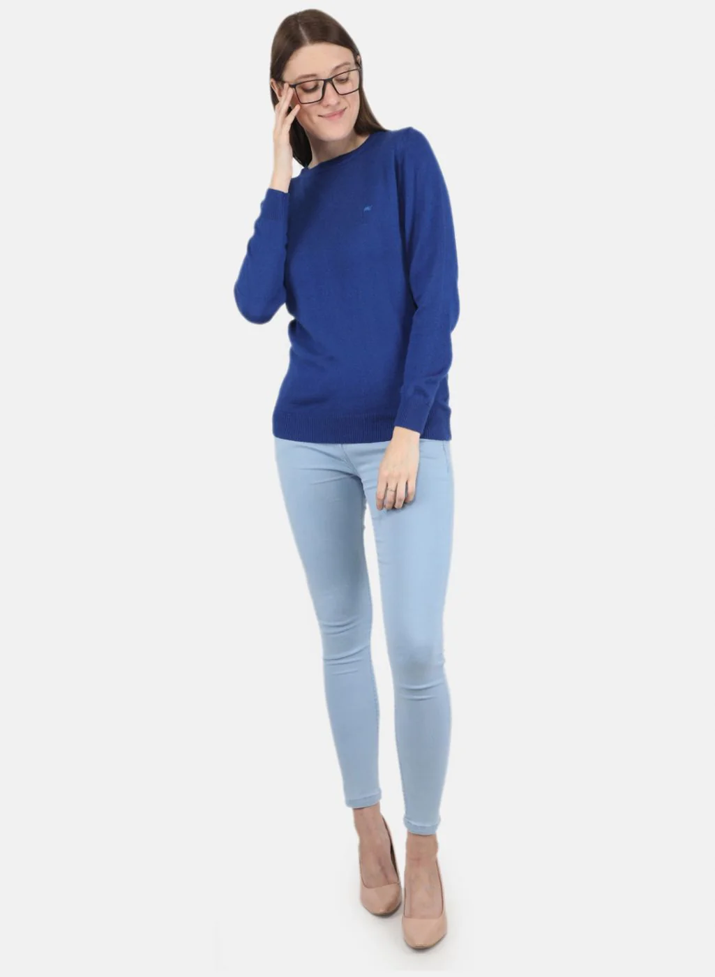 Women Blue Solid Top - Image 4