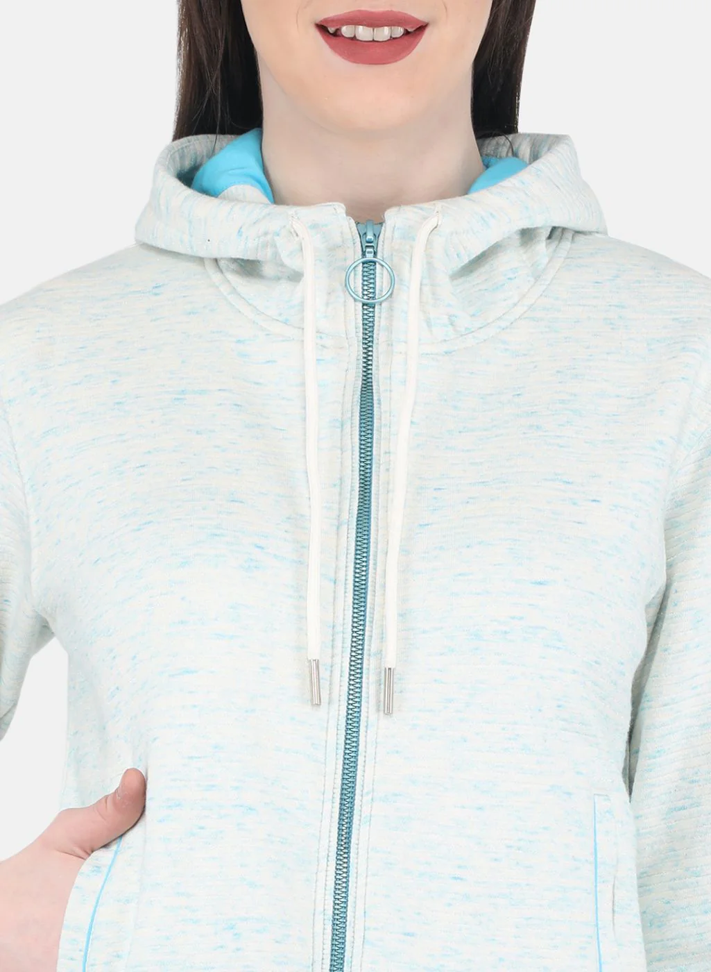 Women Blue Stripe Sweatshirt - Image 5