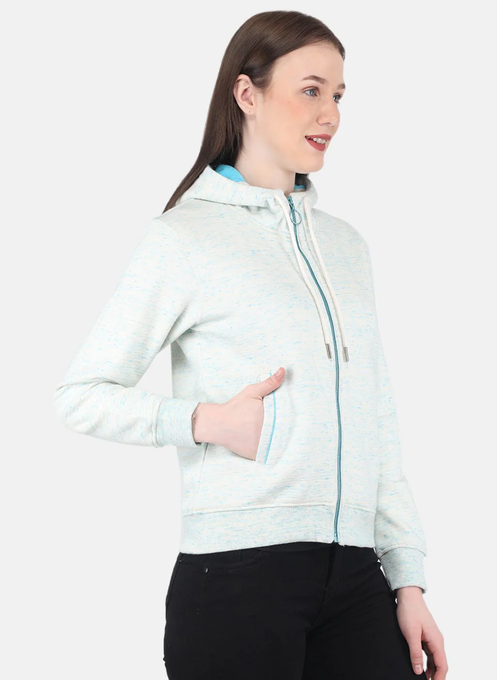 Women Blue Stripe Sweatshirt - Image 6