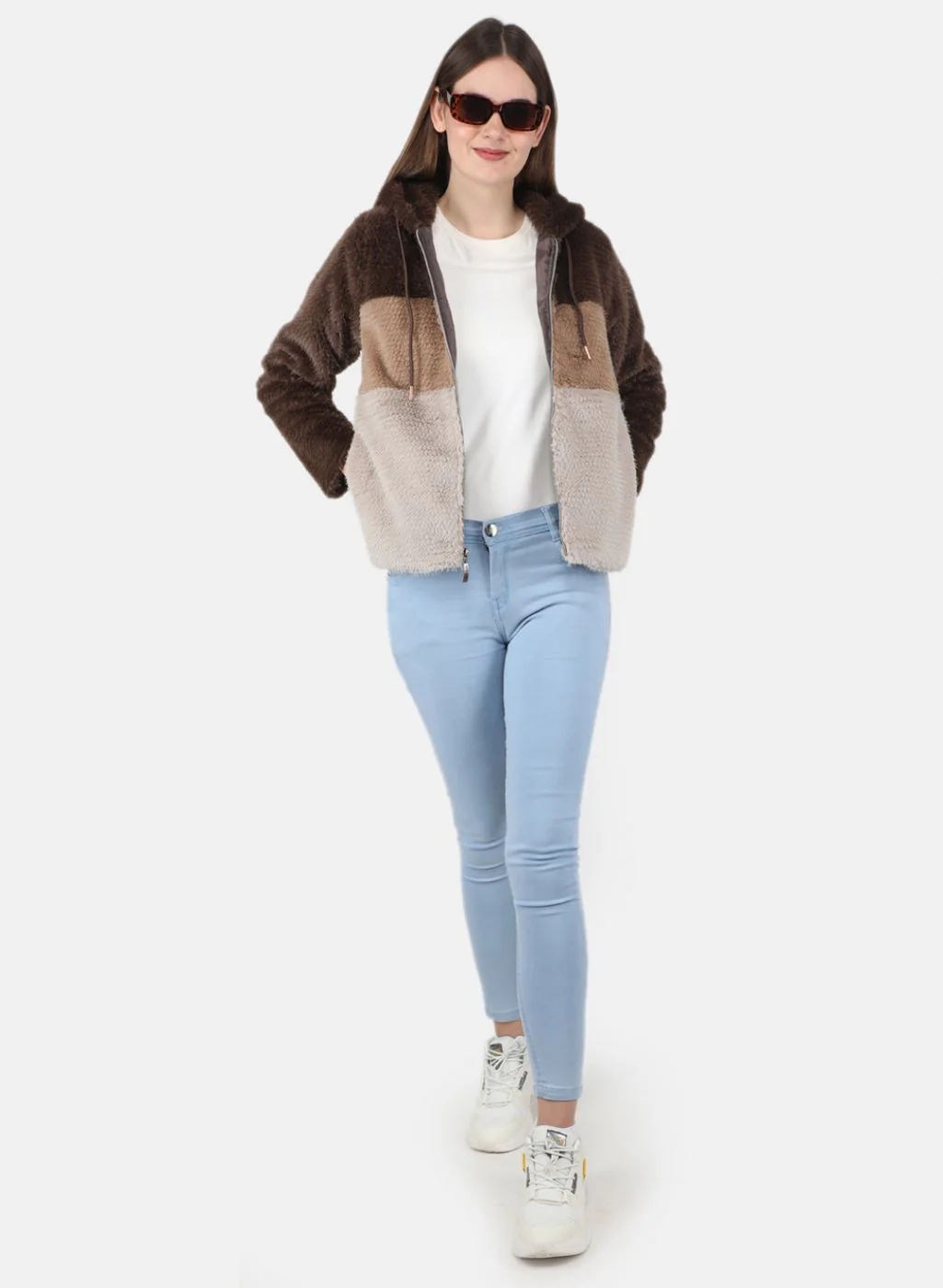 Women Brown Printed Jacket - Image 4