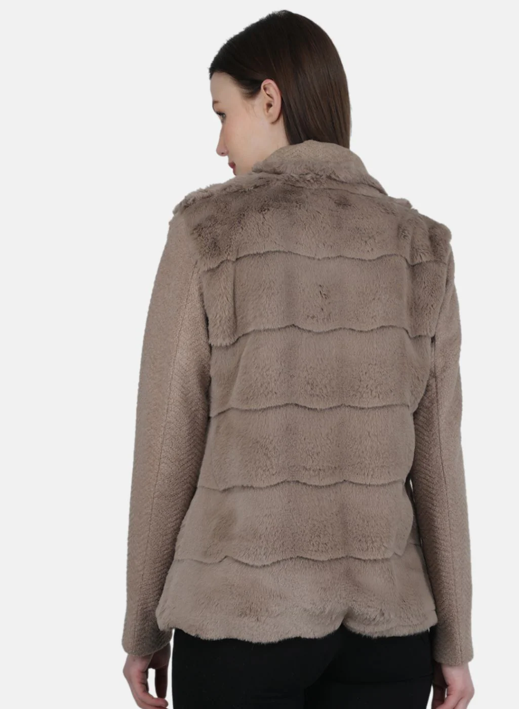 Women Brown Solid Coat - Image 3