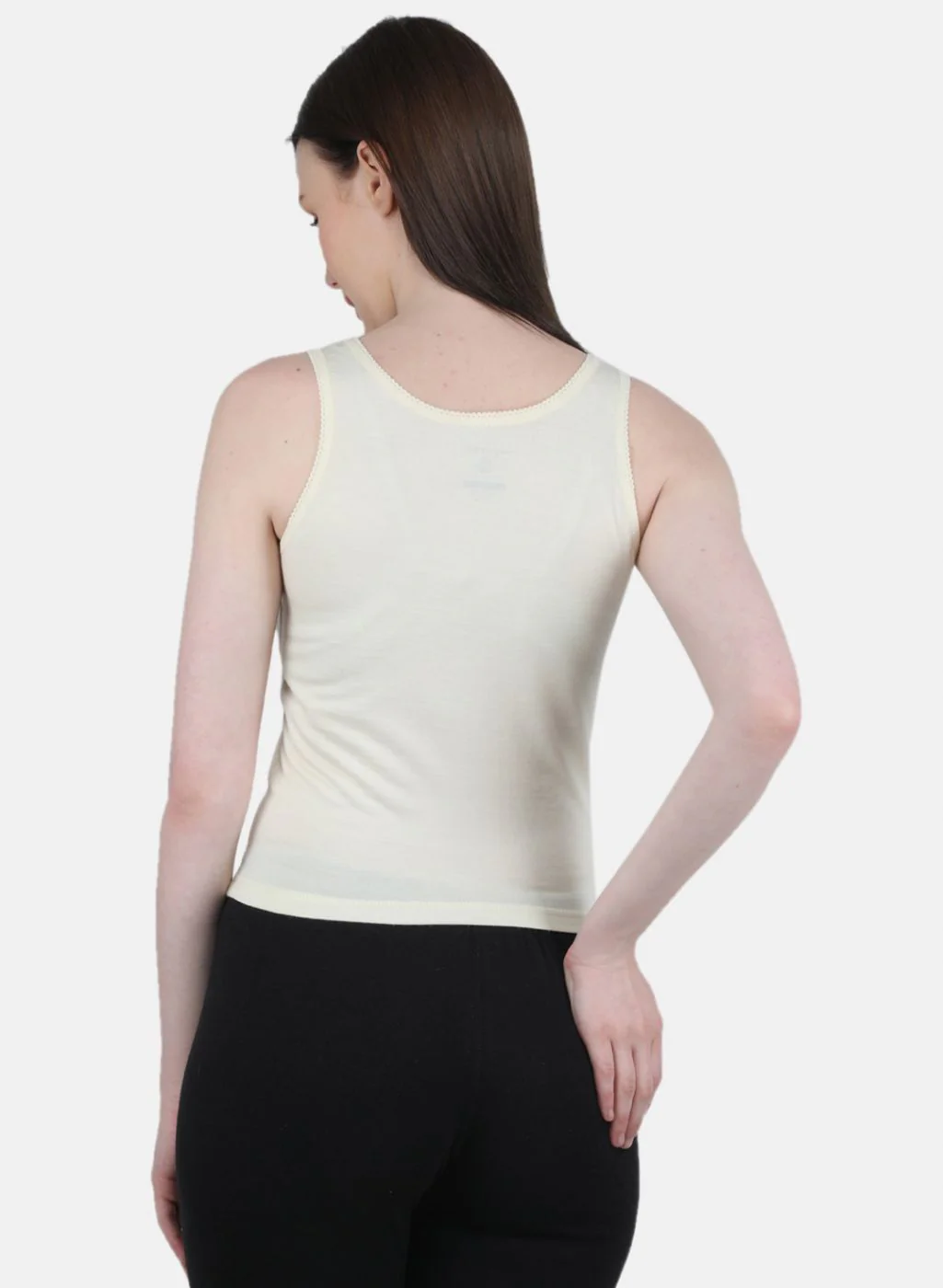 Women Cream Solid Thermal Blouse - Image 4