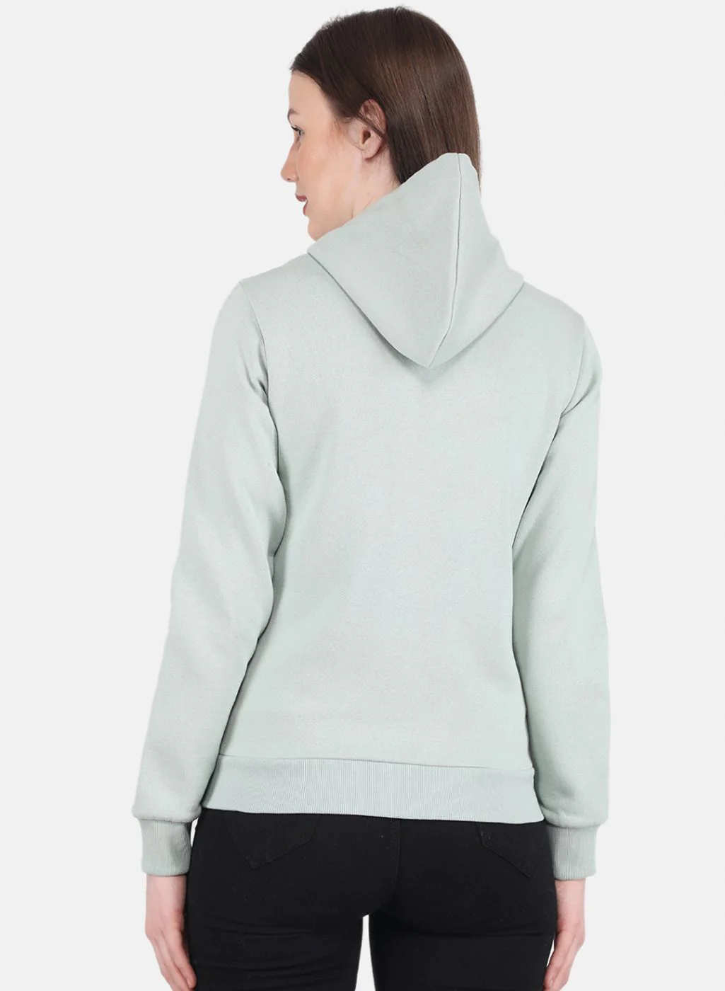 Women Green Embroidered Sweatshirt - Image 3
