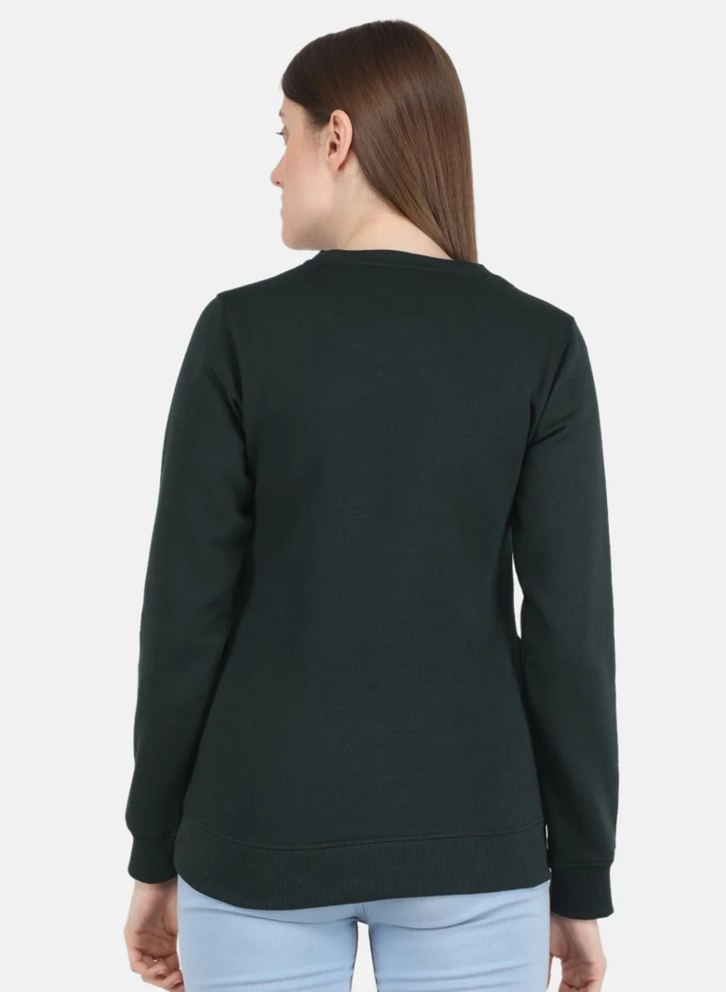 Women Green Printed Sweatshirt - Image 3