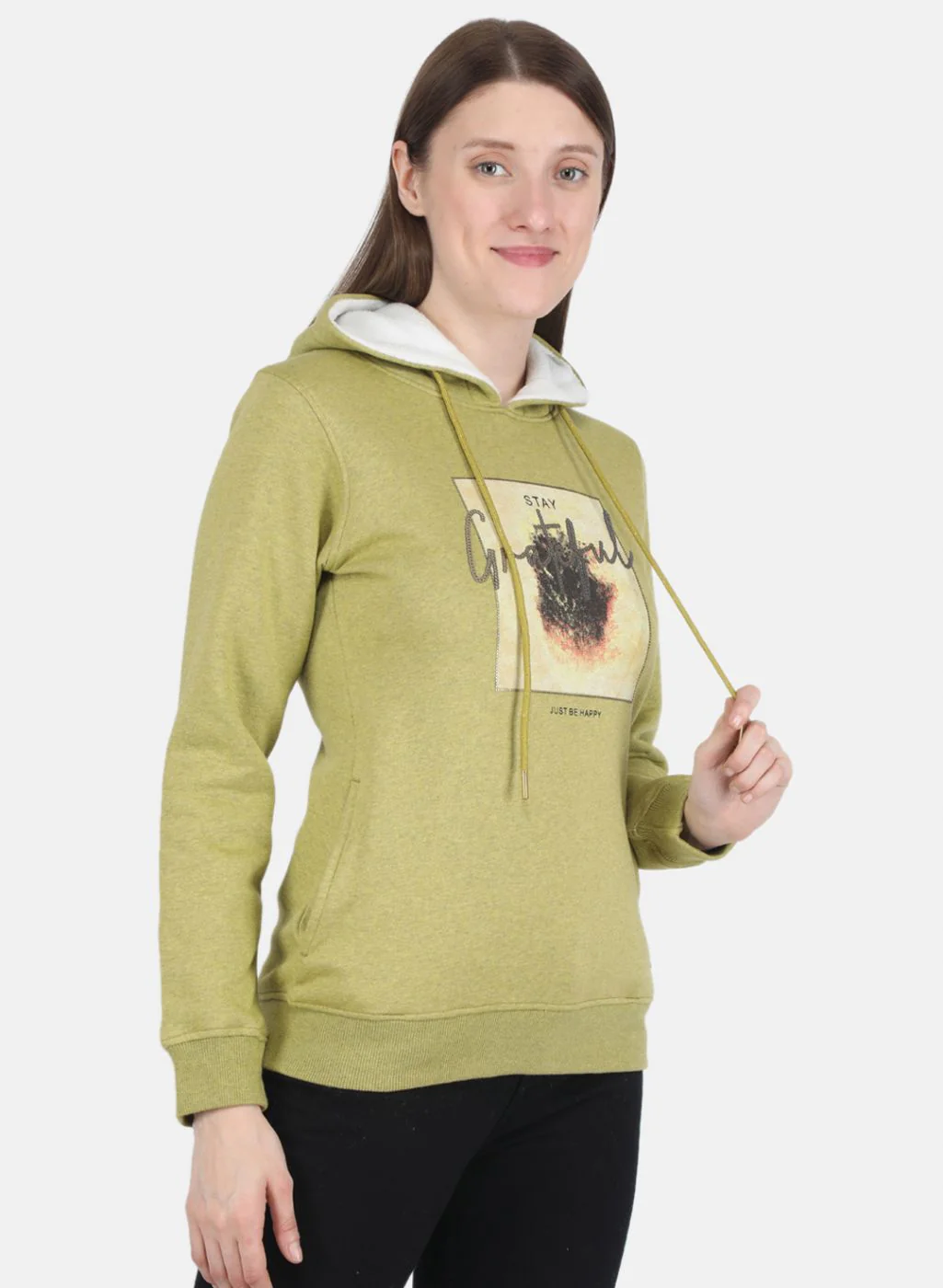 Women Green Printed Sweatshirt - Image 6