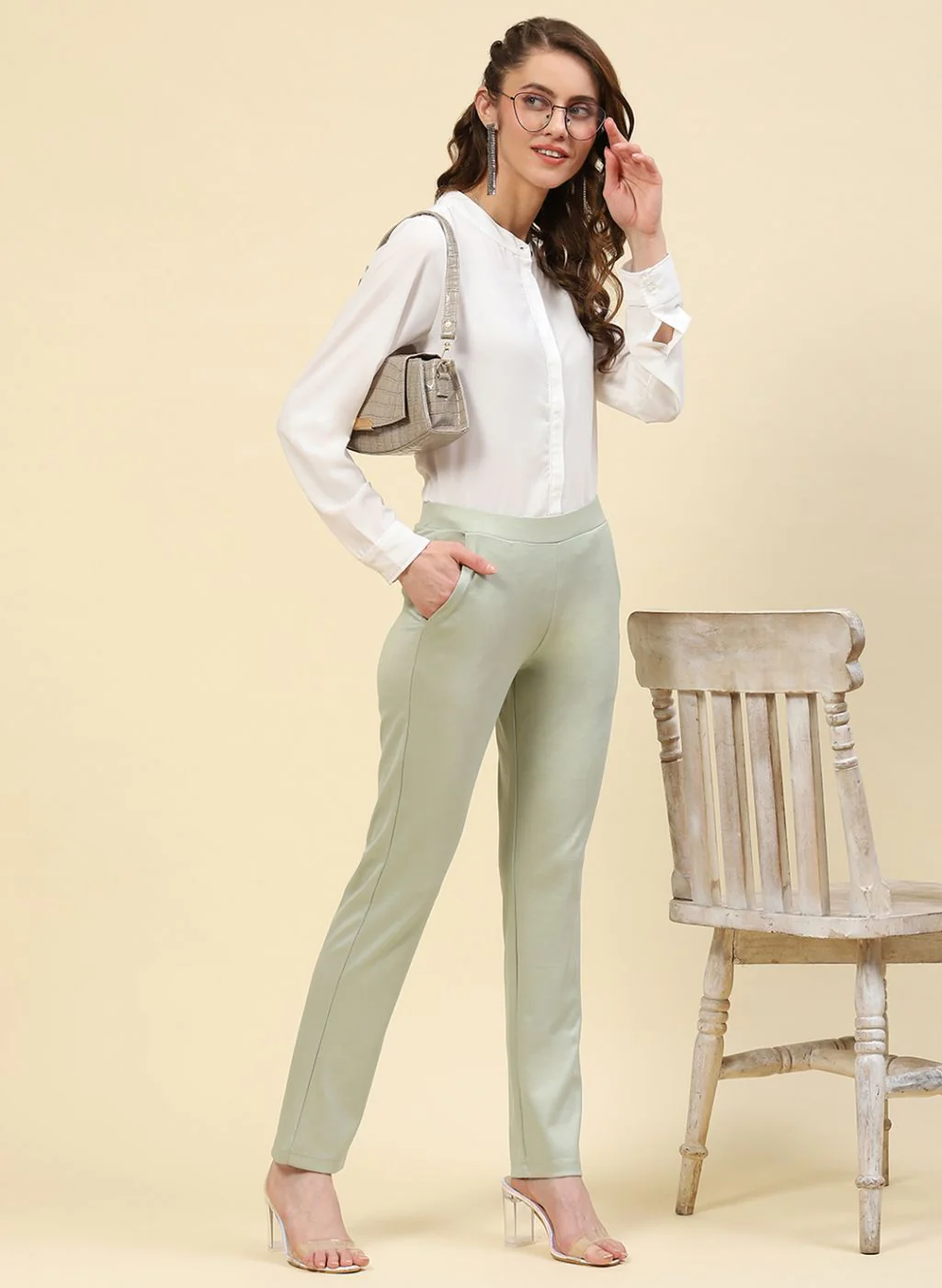 Women Green Regular Fit Lower