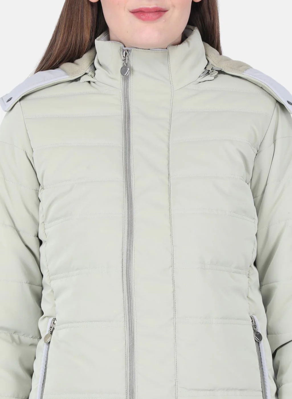Women Green Solid Jacket - Image 5