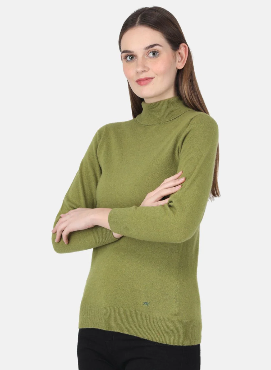 Women Green Solid Top - Image 2