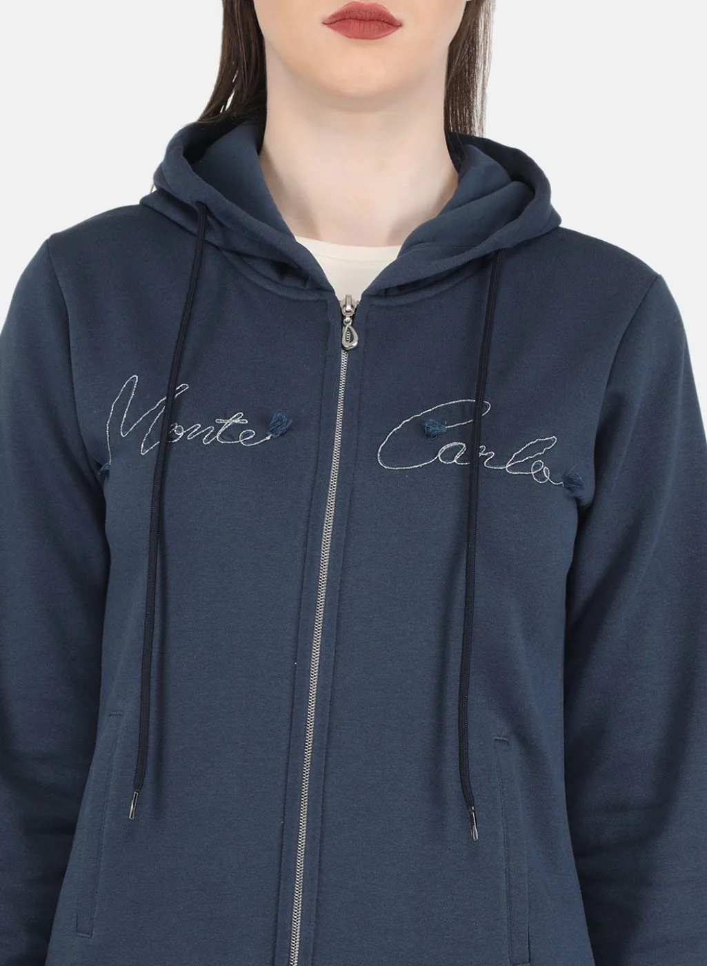 Women Grey Embroidered Sweatshirt - Image 5