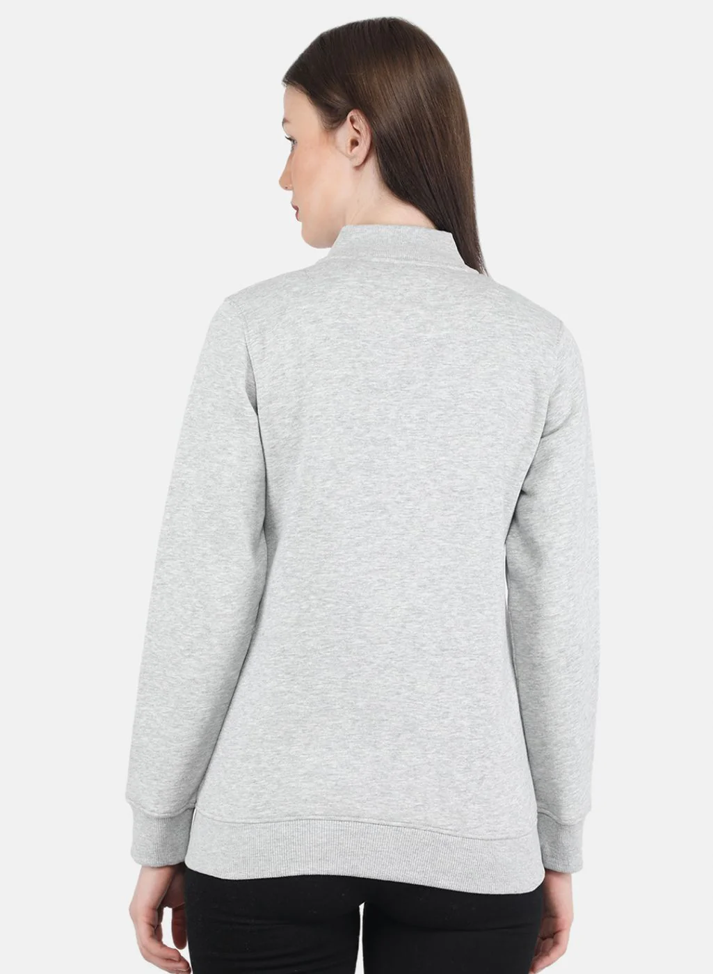 Women Grey Printed Sweatshirt - Image 3