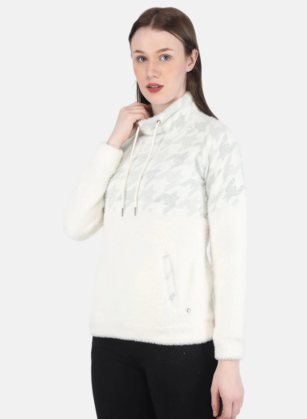 Women Grey Printed Sweatshirt - Image 2