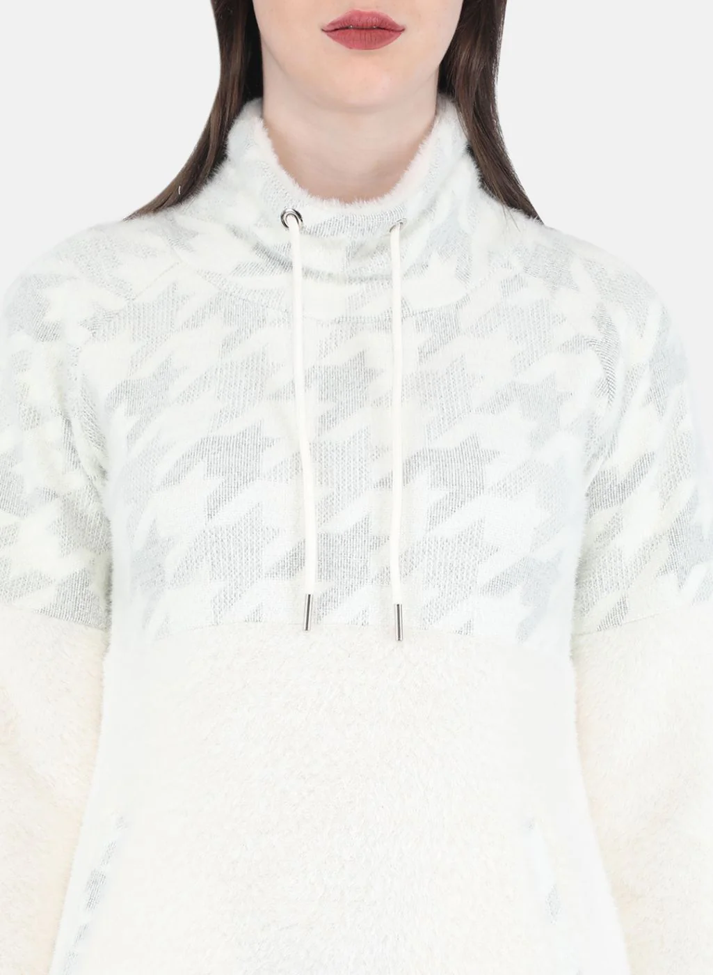Women Grey Printed Sweatshirt - Image 5