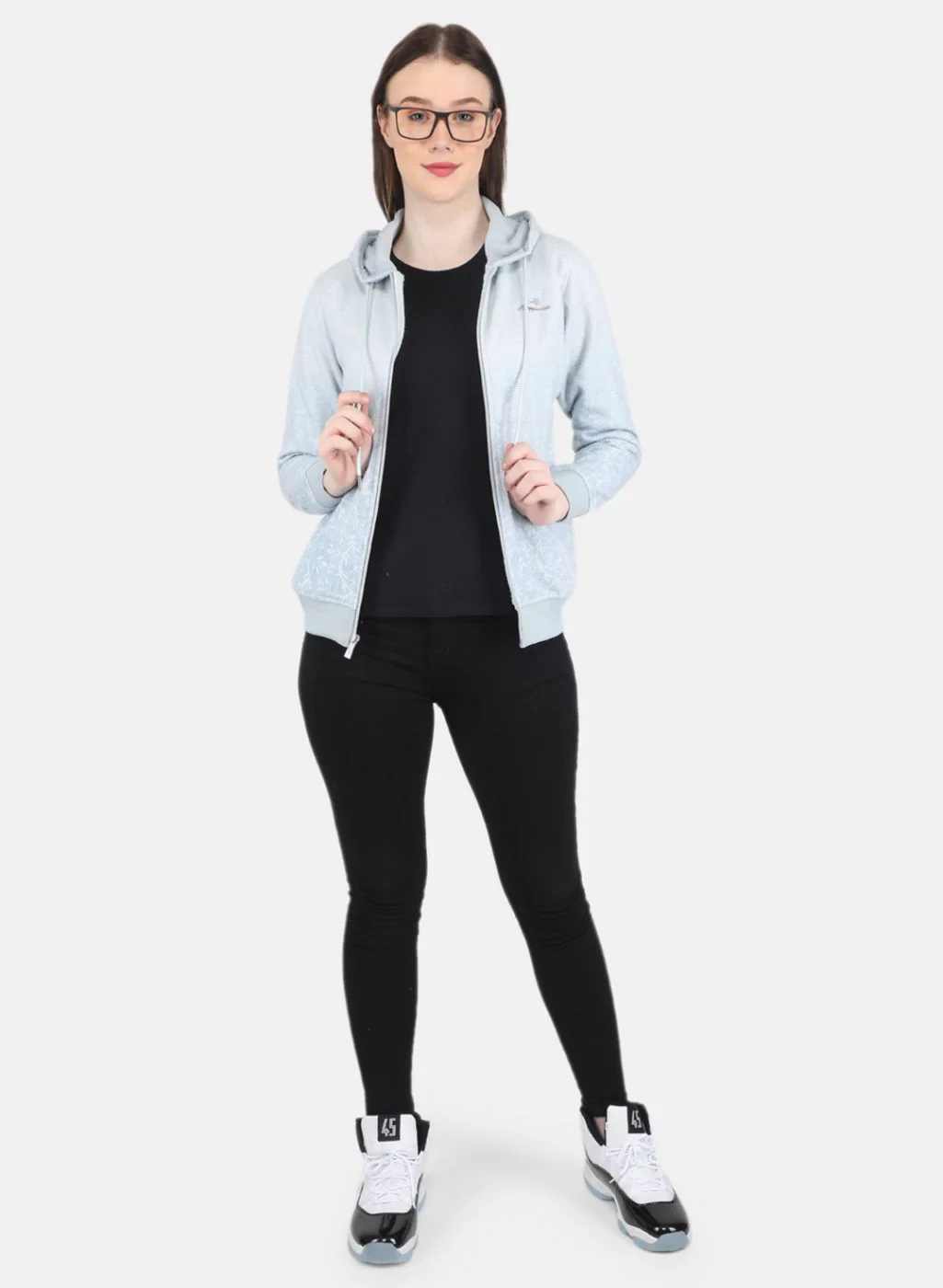 Women Grey Printed Sweatshirt - Image 4