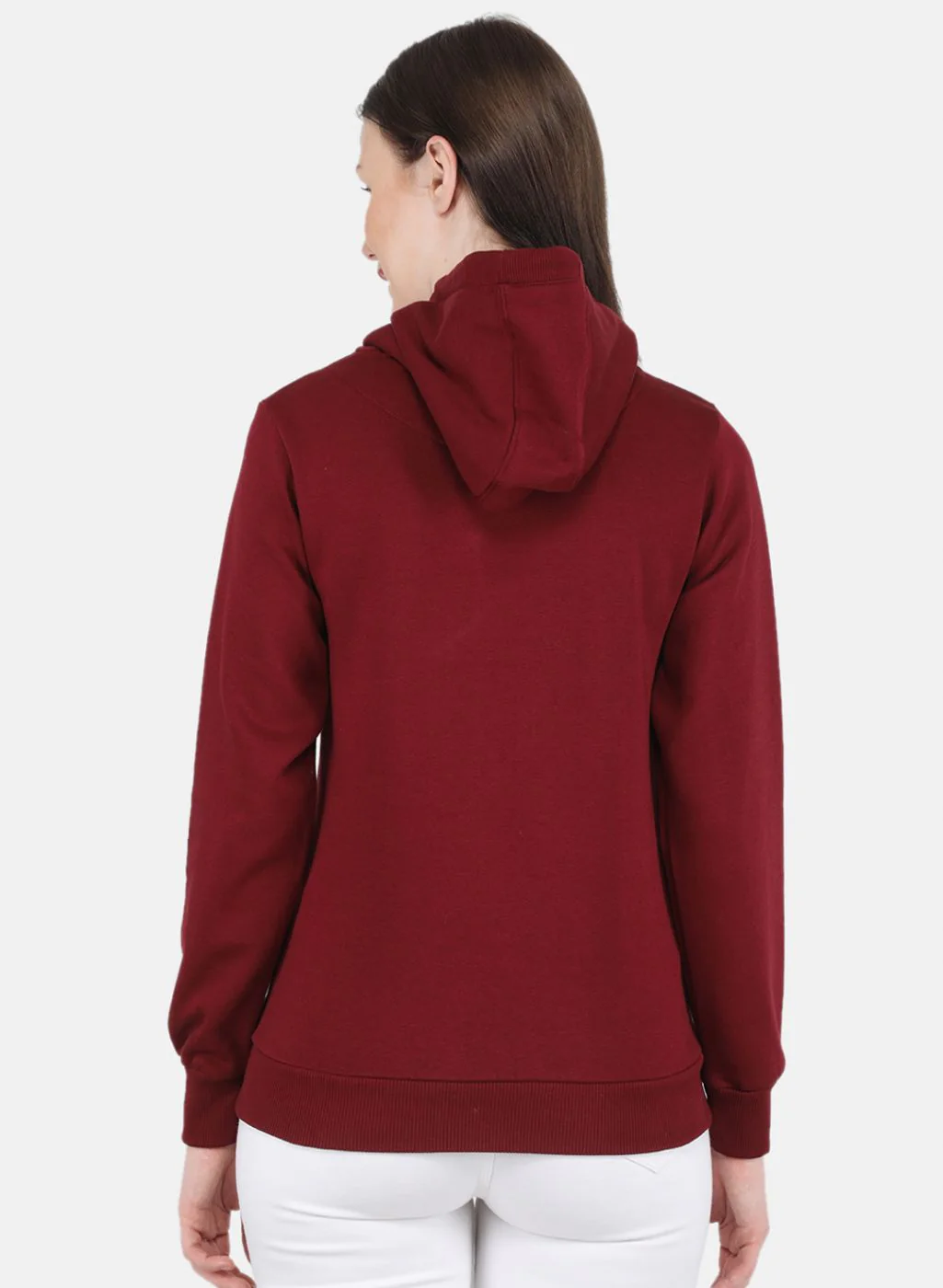 Women Maroon Printed Sweatshirt - Image 3