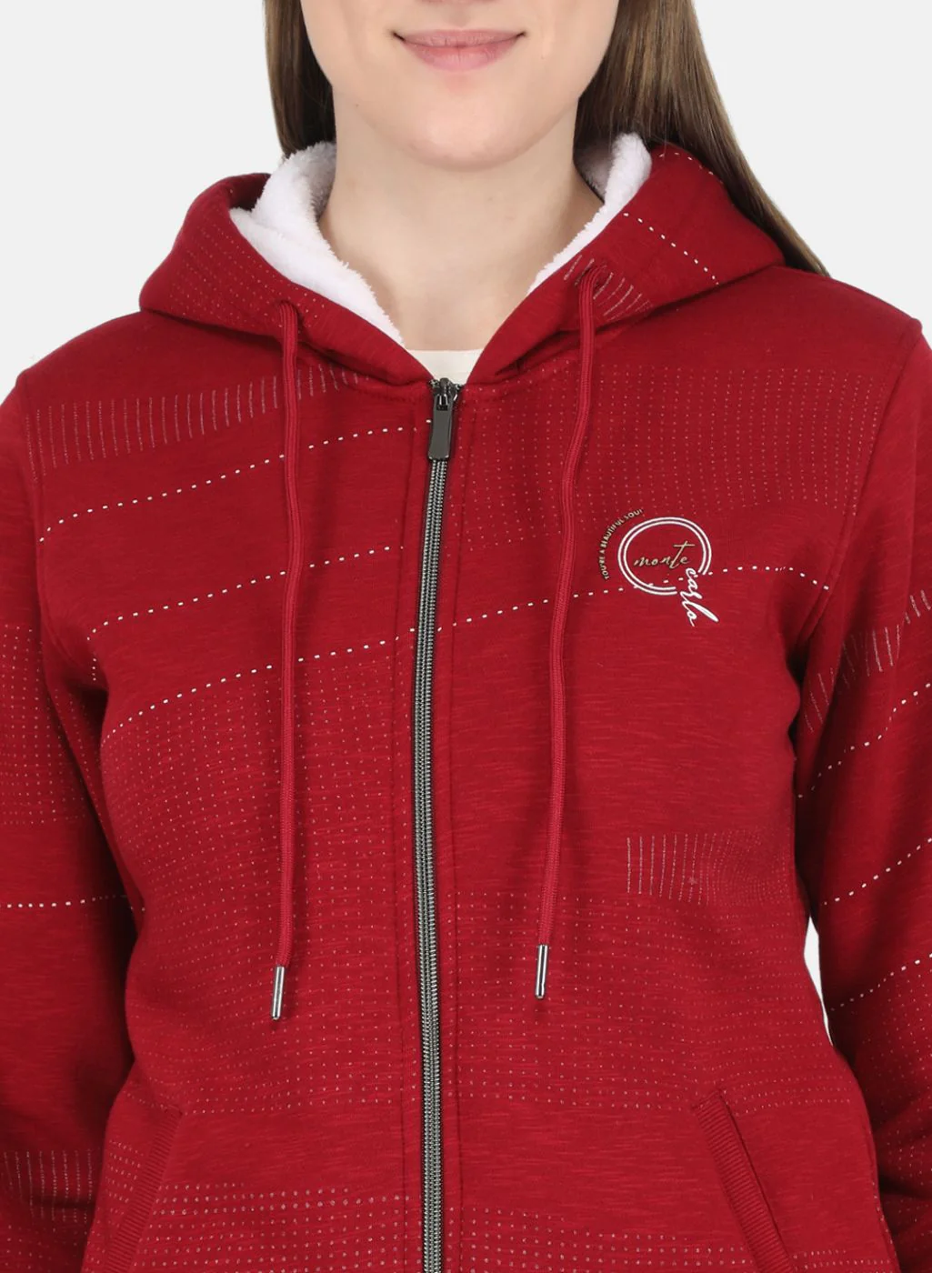 Women Maroon Printed Sweatshirt - Image 5