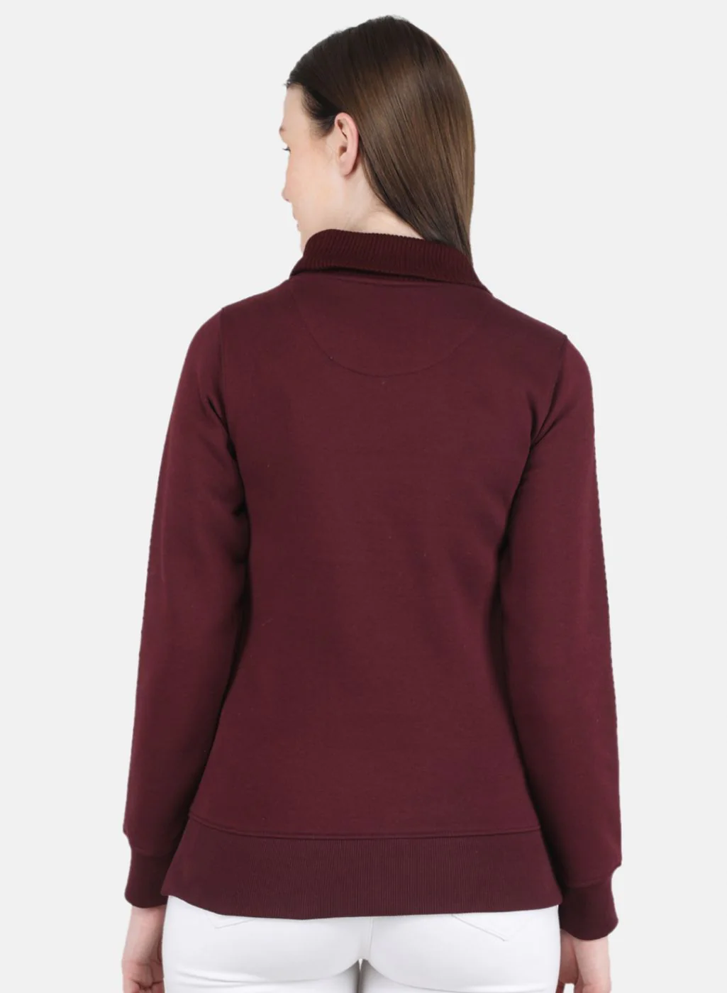 Women Maroon Printed Sweatshirt - Image 3