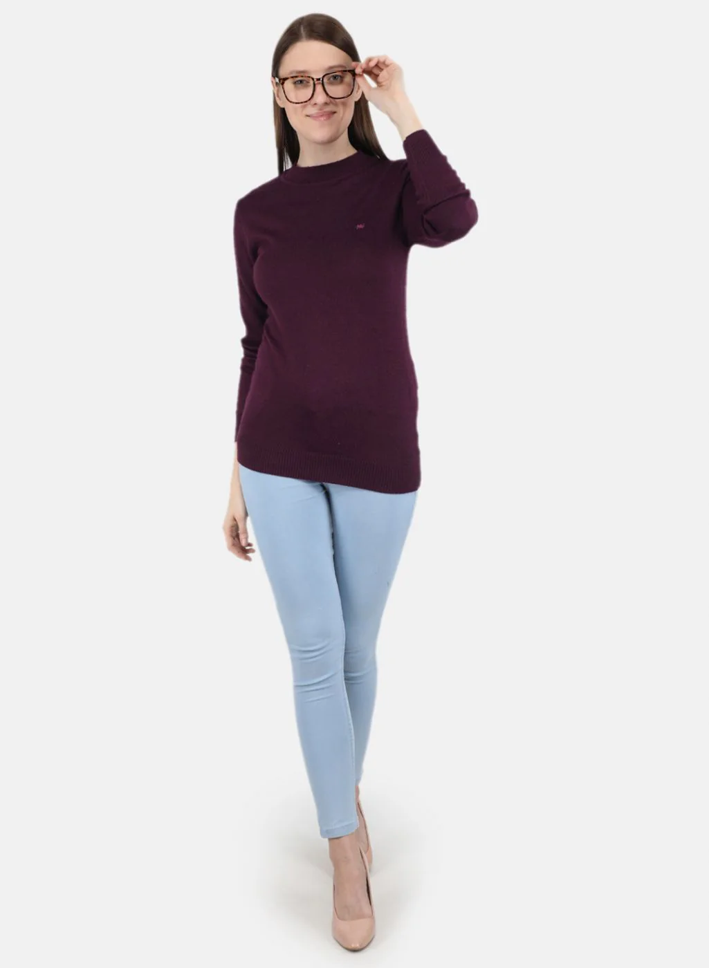 Women Maroon Solid Top - Image 4