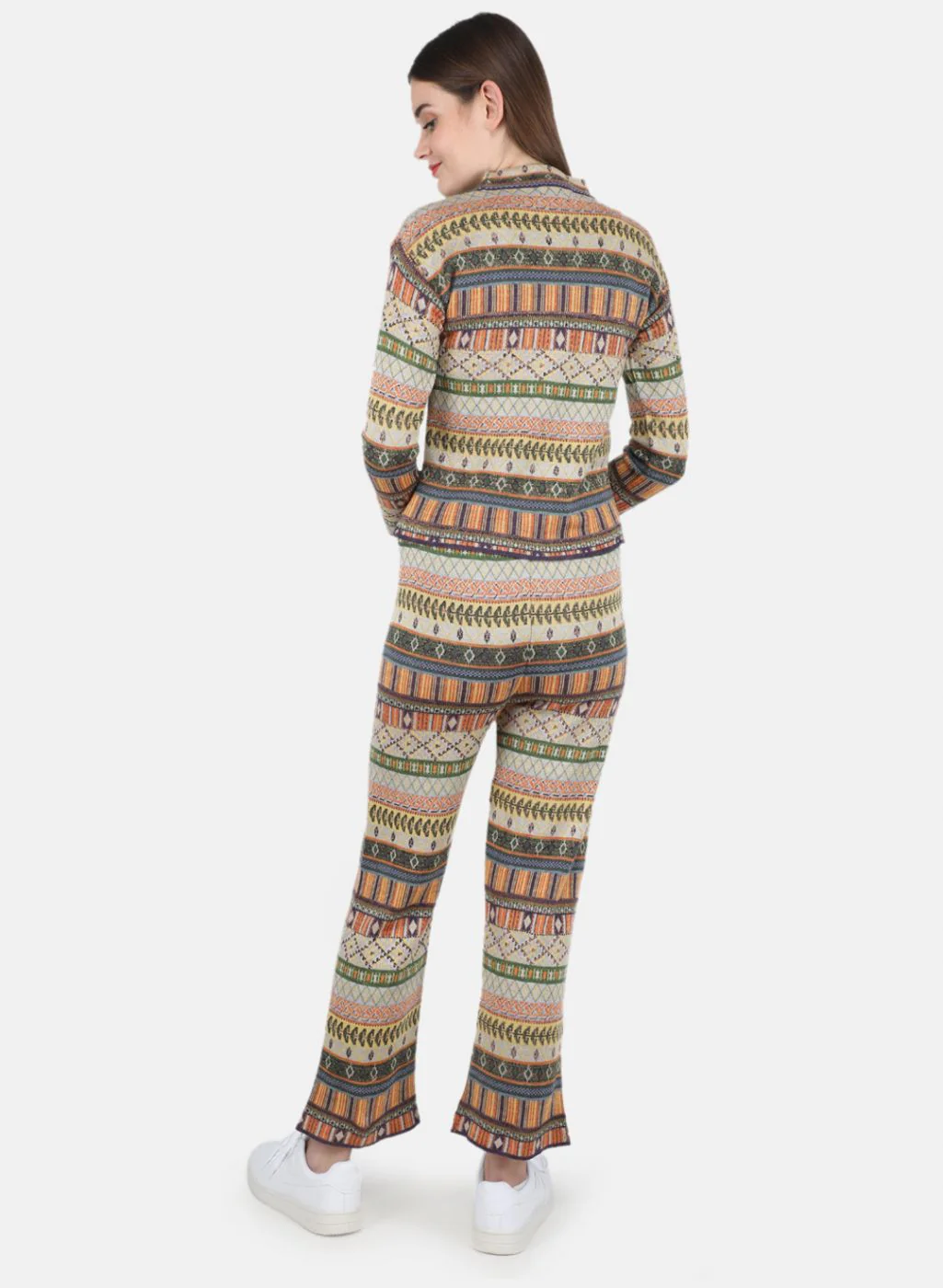 Women Multi Color Jaquard CoordiNAte Set - Image 3