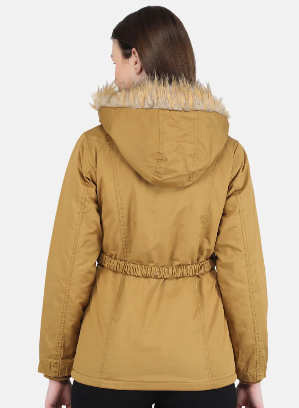 Women Mustard Solid Jacket - Image 3