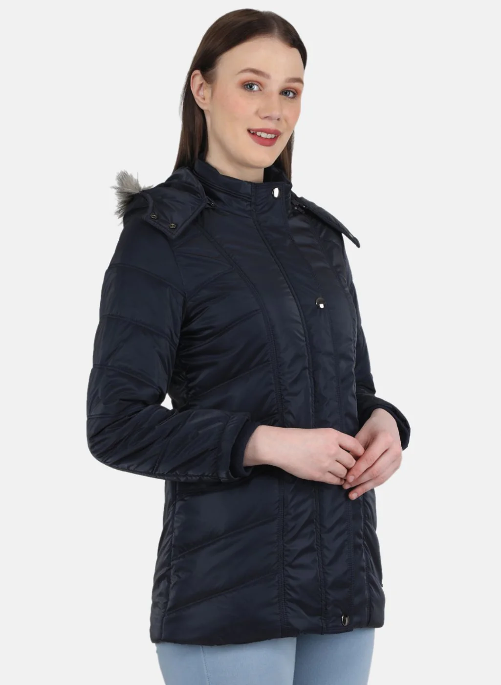 Women NAvy Blue Printed Jacket - Image 6