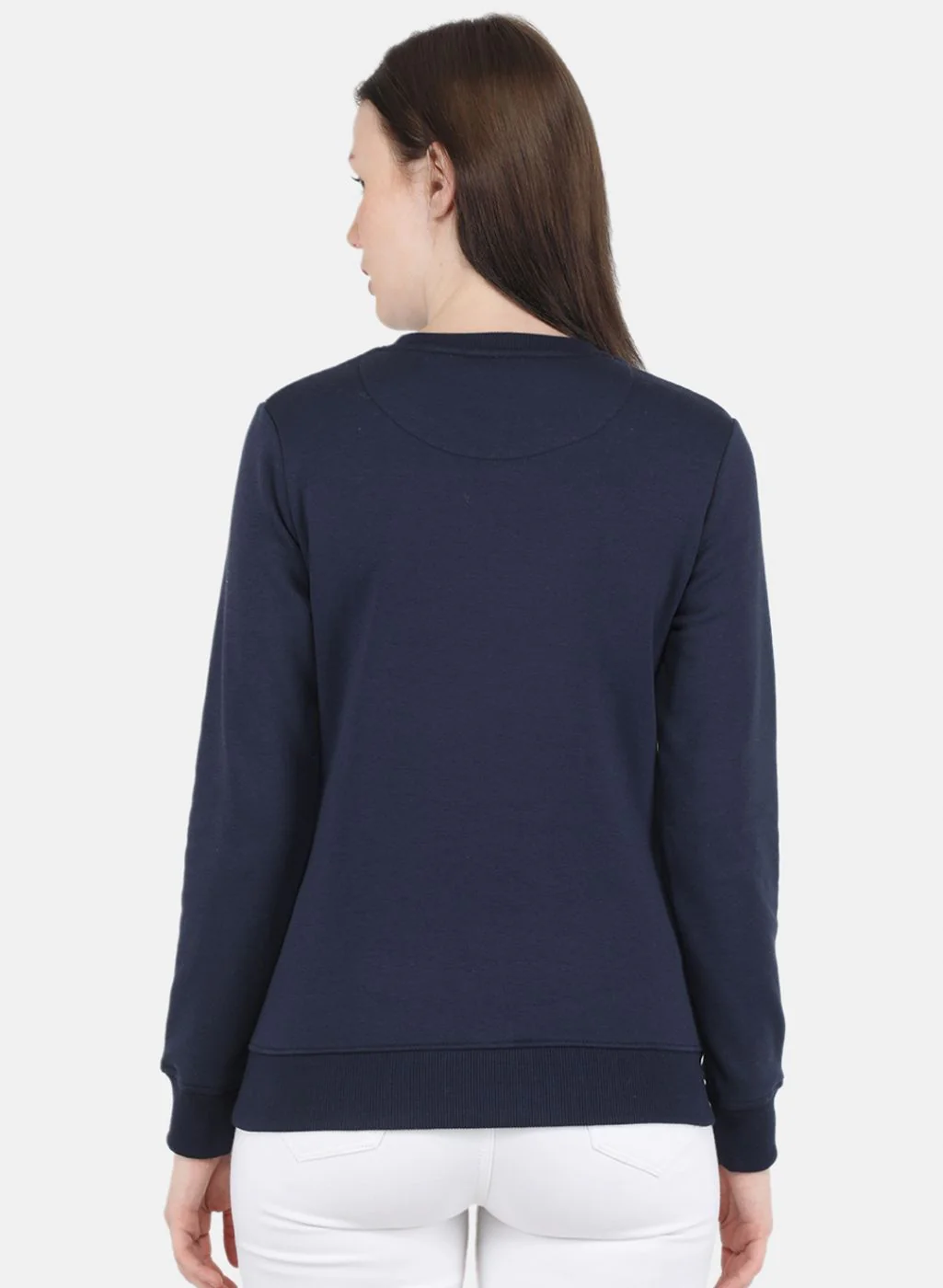 Women NAvy Blue Printed Sweatshirt - Image 3