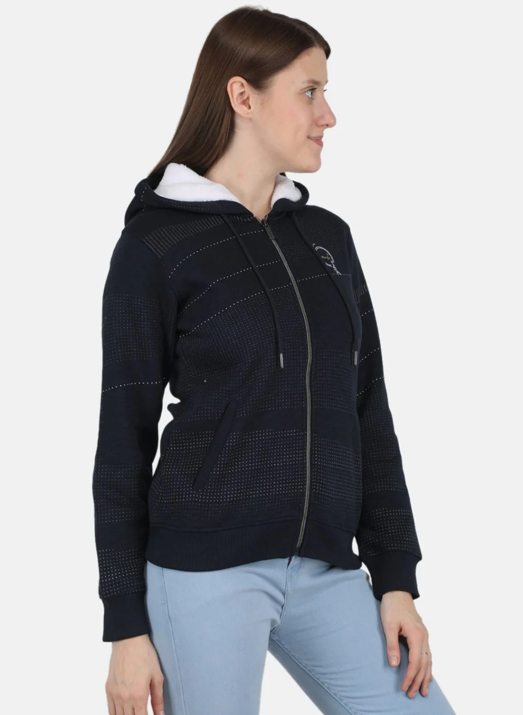 Women NAvy Blue Printed Sweatshirt - Image 6