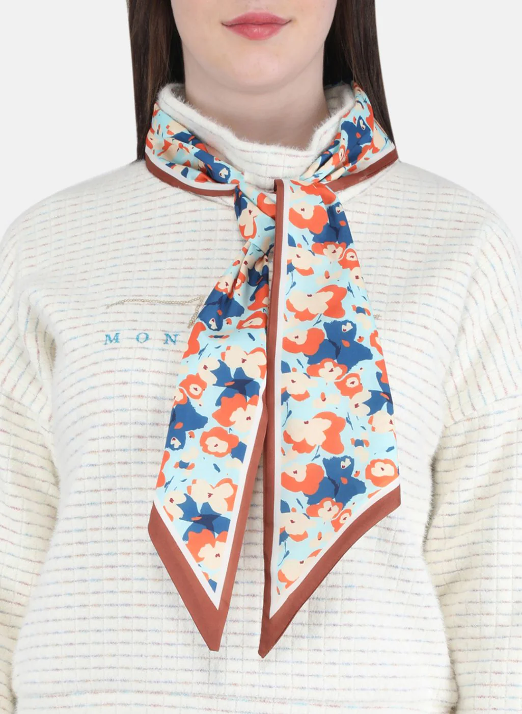 Women Off White Embroidered Sweatshirt - Image 5