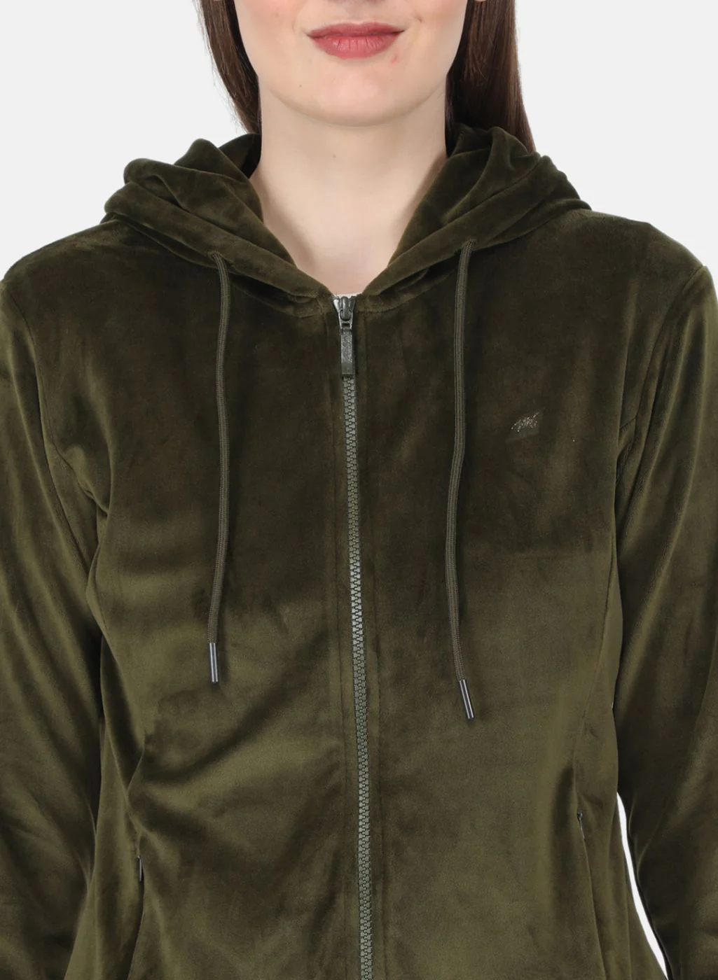 Women Olive Solid Tracksuit - Image 5