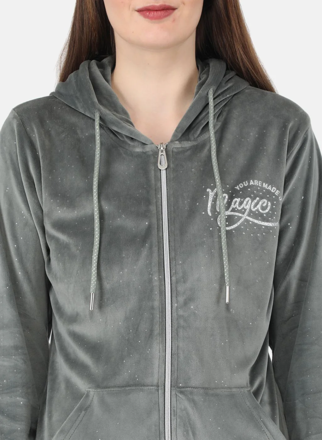 Women Olive Solid Tracksuit - Image 5
