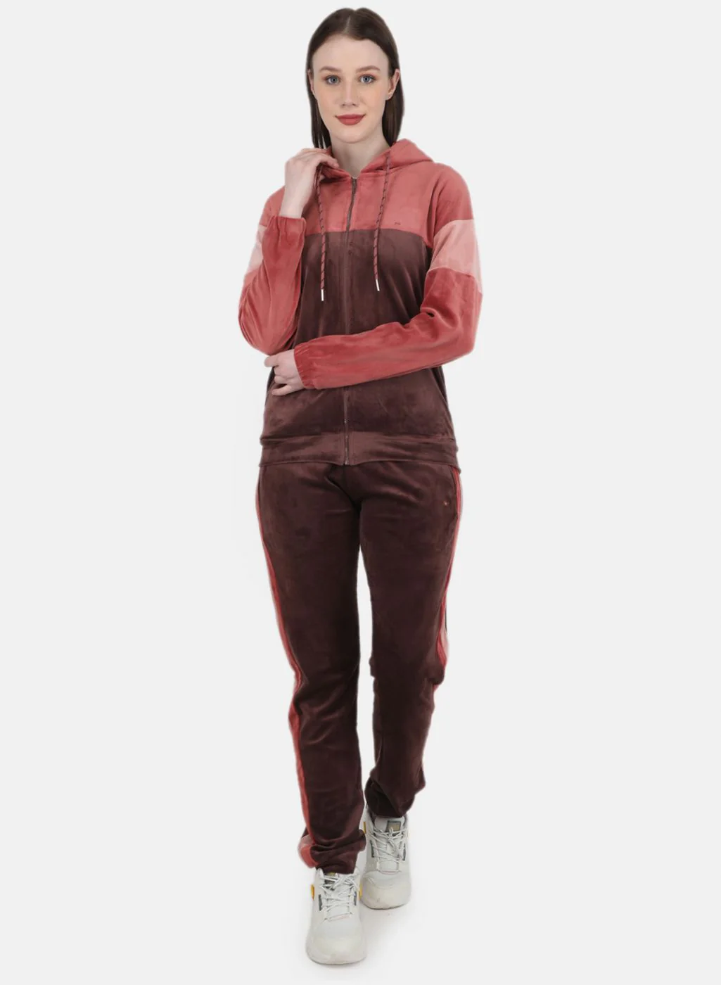 Women Orange Printed Tracksuit