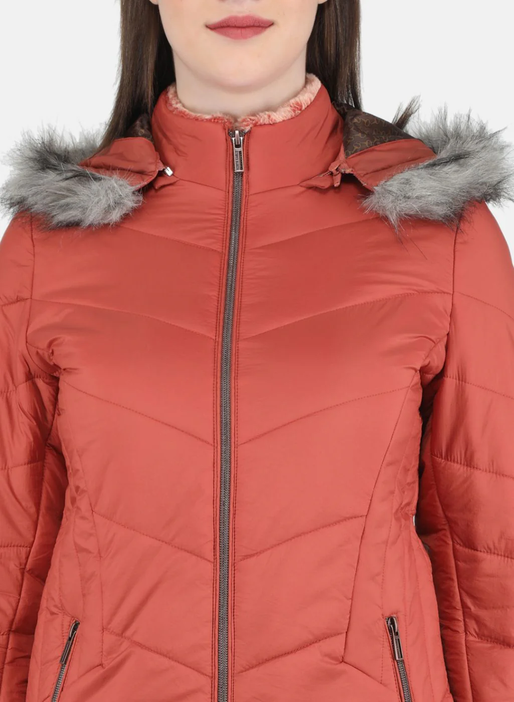 Women Orange Solid Jacket - Image 5