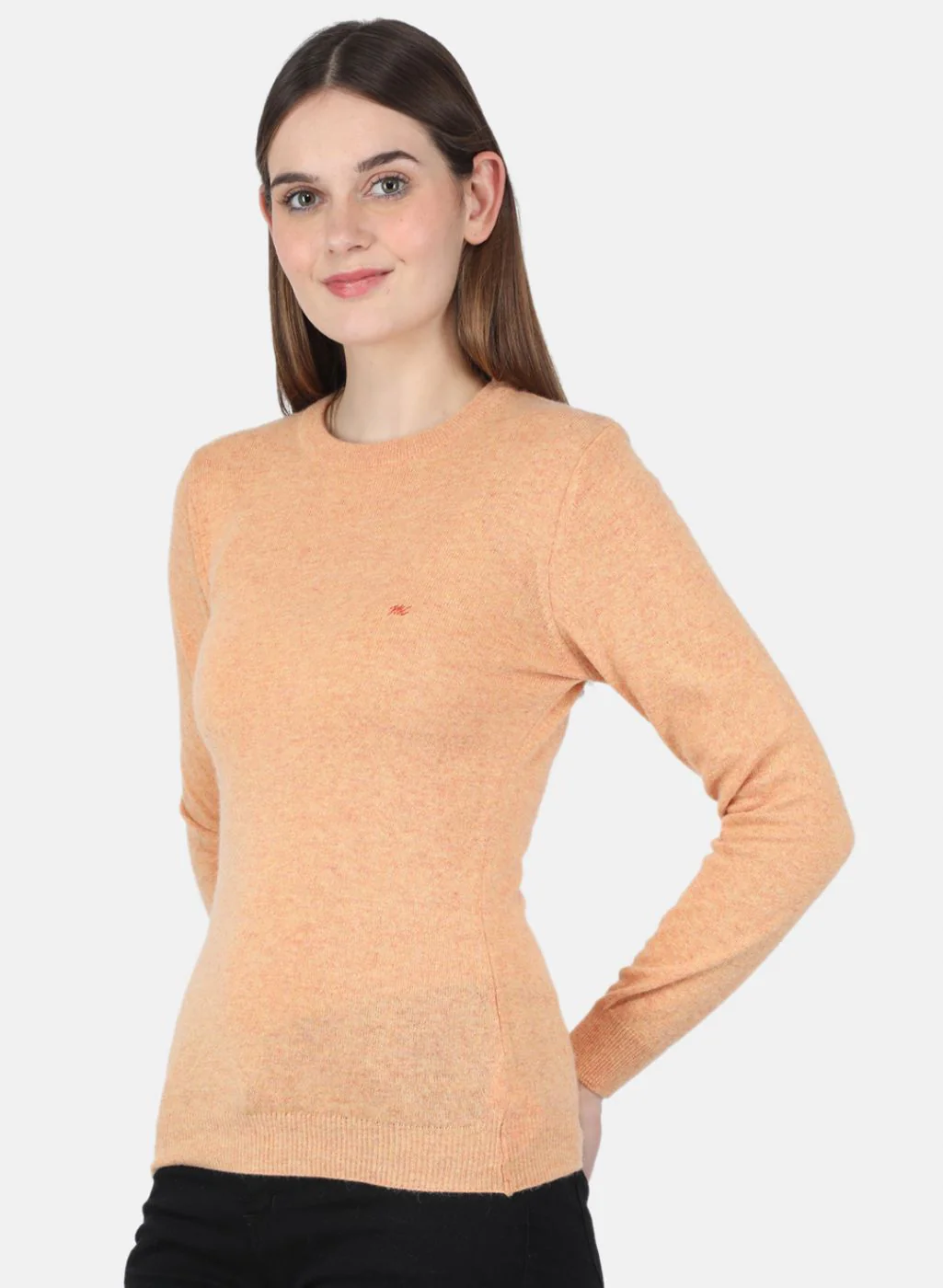 Women Orange Solid Top - Image 2